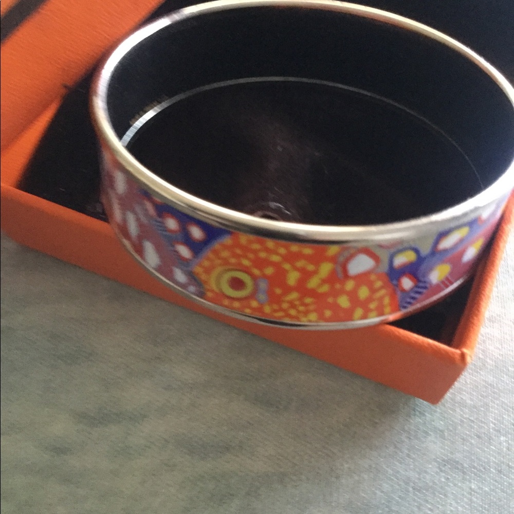 Hermes Fish enamel bracelet